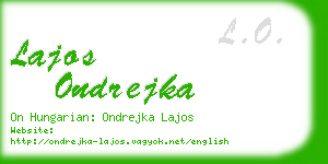 lajos ondrejka business card